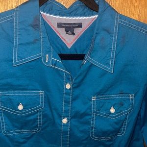 Tommy, Hilfiger, blouse, button-down, size L